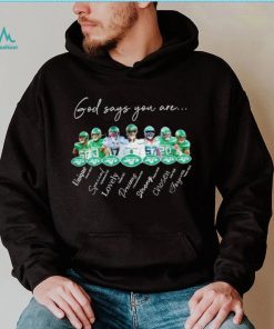 New York Jets god says you are unique special lovely precious strong chosen forgiven shirt