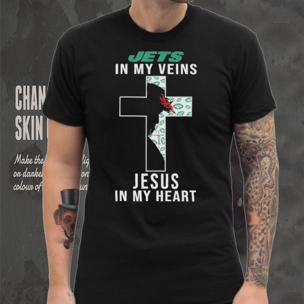 New York Jets in My Veins Jesus in My Heart 2024 Shirt New York Jets in My Veins Jesus in My Heart 2024 Shirt
