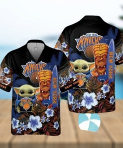 New York Knicks Baby Yoda National Basketball Hawaiian Shirt Association