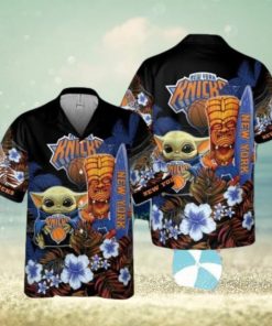 New York Knicks Baby Yoda National Basketball Hawaiian Shirt Association