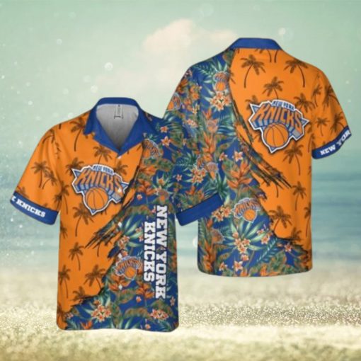 New York Knicks Themed Vibrant Hawaiian Shirt