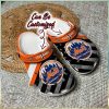 Personalized Miami Marlins Baseball Team BlackBlue Crocs Clog Custom Name Shoes