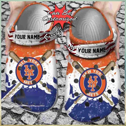 New York Mets Crocs Watercolor Clog Shoes Gift