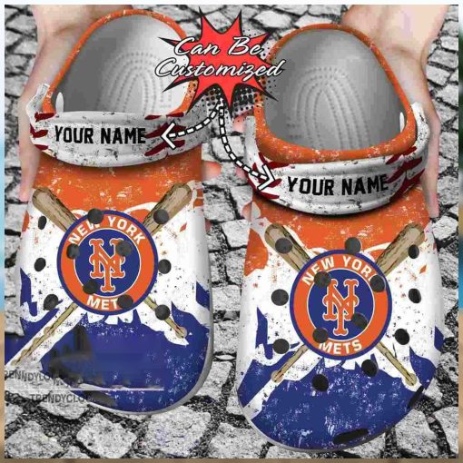 New York Mets Crocs Watercolor Clog Shoes Gift