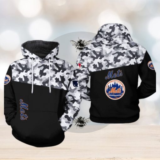 New York Mets MLB Camo Veteran 3D Printed Hoodie