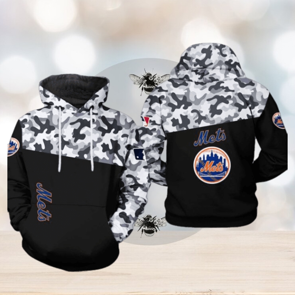 New York Mets MLB Camo Veteran 3D Printed Hoodie New York Mets MLB Camo Veteran 3D Printed Hoodie