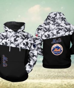 New York Mets MLB Camo Veteran 3D Printed Hoodie