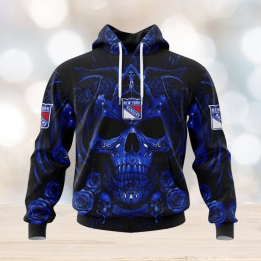 New York Rangers Hoodie Special Design With Skull Art Hoodie