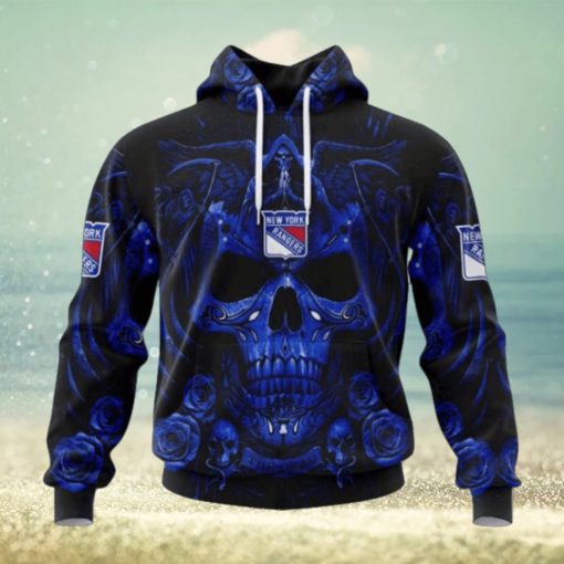 New York Rangers Hoodie Special Design With Skull Art Hoodie