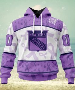New York Rangers Hoodie Special Lavender – Fight Cancer Hoodie