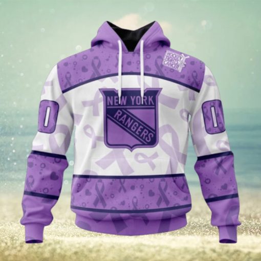 New York Rangers Hoodie Special Lavender – Fight Cancer Hoodie