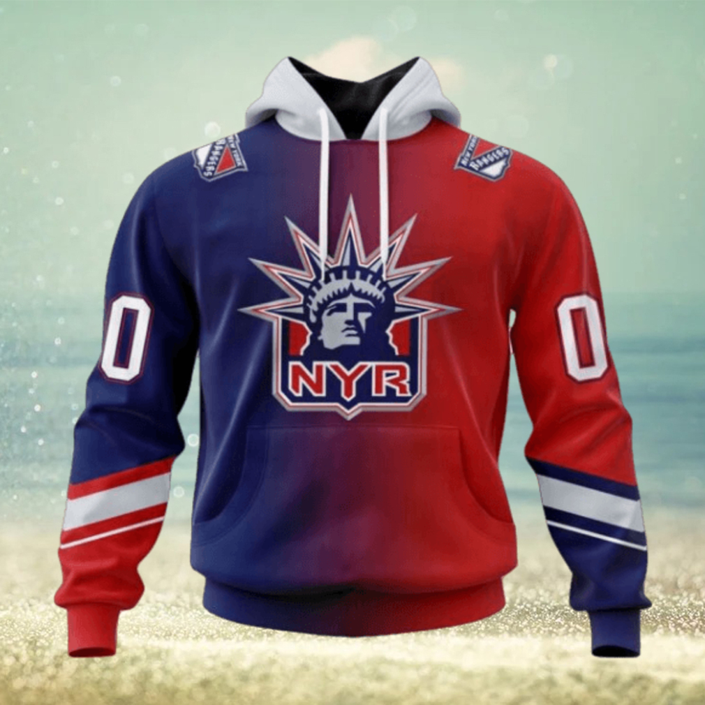 New York Rangers Hoodie Special Retro Gradient Design Hoodie New York Rangers Hoodie Special Retro Gradient Design Hoodie