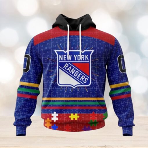 New York Rangers Hoodie Specialized Design With Fearless Aganst Autism Concept Hoodie