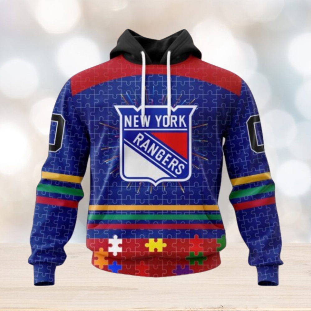 New York Rangers Hoodie Specialized Design With Fearless Aganst Autism Concept Hoodie New York Rangers Hoodie Specialized Design With Fearless Aganst Autism Concept Hoodie