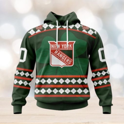 New York Rangers Hoodie Specialized Unisex Kits Hockey Celebrate St Patrick’s Day Hoodie