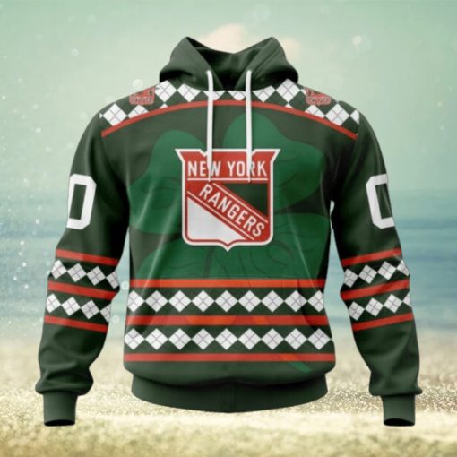 New York Rangers Hoodie Specialized Unisex Kits Hockey Celebrate St Patrick’s Day Hoodie