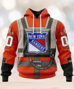 New York Rangers Hoodie Star Wars Rebel Pilot Design Hoodie