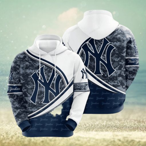 New York Yankees 3d 9sjf7 All Over Print Hoodie