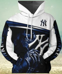 New York Yankees Nfl Football Mlb Skull 3d Hoodie