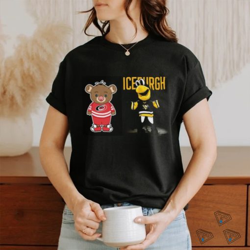 News Pittsburgh Penguins VS Carolina Hurricanes NHL 2024 mascot cartoon hockey shirt