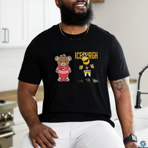 News Pittsburgh Penguins VS Carolina Hurricanes NHL 2024 mascot cartoon hockey shirt