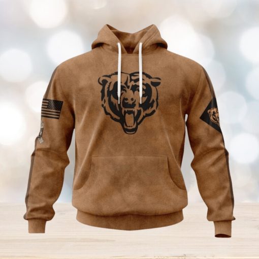 Nfl Chicago Bears Special Salute To Service For Veterans Day Full Printed Hoodie 3D All Over Print
