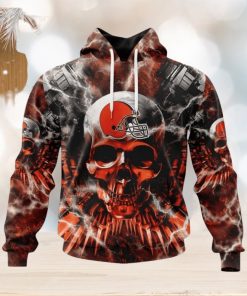 Nfl Cleveland Browns Special Expendables Skull Design Hoodie 3D All Over Print