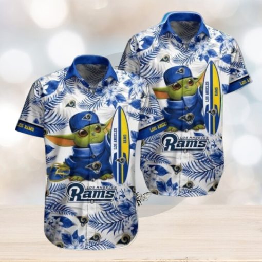 Nfl Los Angeles Rams Baby Yoda Style Hot Trends Summber Trendy Hawaiian Shirt V4 Aloha Shirt