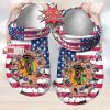 Nhl Chicago Blackhawks American Flag Custom Name Crocs Clog
