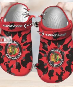 Nhl Chicago Blackhawks Custom Name Color Splash Crocs Clog