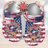 Nhl Columbus Blue Jackets American Flag Custom Name Crocs Clog