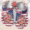 Nhl Los Angeles Kings American Flag Custom Name Crocs Clog Nhl Los Angeles Kings American Flag Custom Name Crocs Clog
