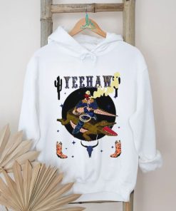 Nice Yeehaw Cowboy skull riding Gator shirt