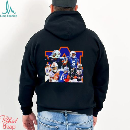 Nice auburn Tigers football players graphic shirt