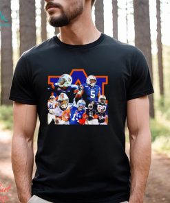 Nice auburn Tigers football players graphic shirt