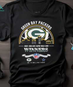 Nice green Bay Packers 2023 2024 NFC Super Wild Card Winners Skyline NFL Playoffs Divisional January 14 2024 At AT&T Stadium shirt, hoodie, sweater, long sleeve and tank top Nice green Bay Packers 2023 2024 NFC Super Wild Card Winners Skyline NFL Playoffs Divisional January 14 2024 At AT&T Stadium shirt