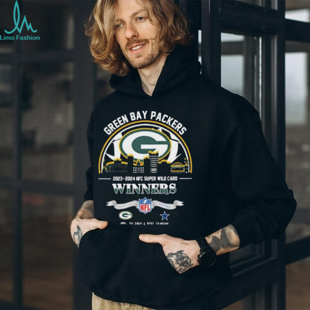 Nice green Bay Packers 2023 2024 NFC Super Wild Card Winners Skyline NFL Playoffs Divisional January 14 2024 At AT&T Stadium shirt Nice green Bay Packers 2023 2024 NFC Super Wild Card Winners Skyline NFL Playoffs Divisional January 14 2024 At AT&T Stadium shirt
