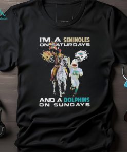 Nice i’m A Nittany Seminoles On Saturdays And A Dolphins On Sundays Shirt