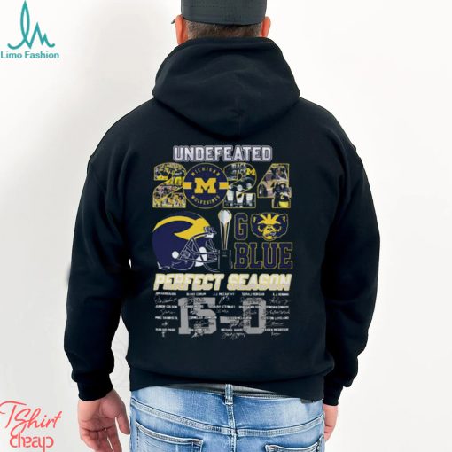 Nice michigan Wolverines undefeated 2024 go blue perfect season signatures shirt