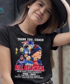 Nice thank you coach Bill Belichick 2000 2023 six time super bowl champion thank you for the memories shirt