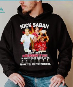 Nick Saban 2007 2024 Alabama Crimson Tide the greatest College Coach of all time shirt