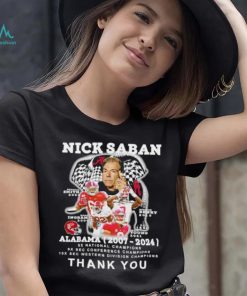 Nick Saban Alabama 2007 2024 thank you shirt
