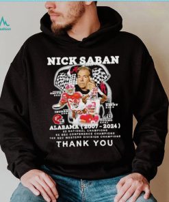 Nick Saban Alabama 2007 2024 thank you shirt