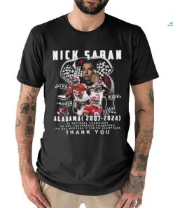 Nick Saban Alabama 2007 – 2024 Thank You T Shirt