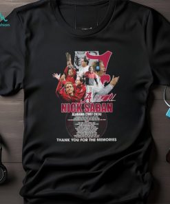 Nick Saban Alabama Crimson Tide 2007 – 2024 Thank You For The Memories T Shirt