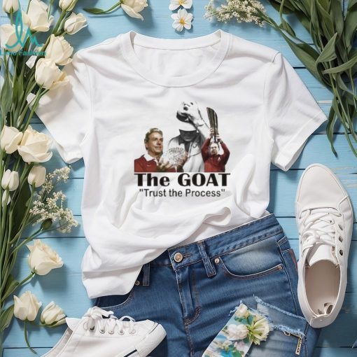 Nick Saban T Shirt Sweatshirt Hoodie Mens Womens The Goat Trust The Process Shirts Thank You Coach Saban Gift Alabama Crimson Tide Football Tshirt