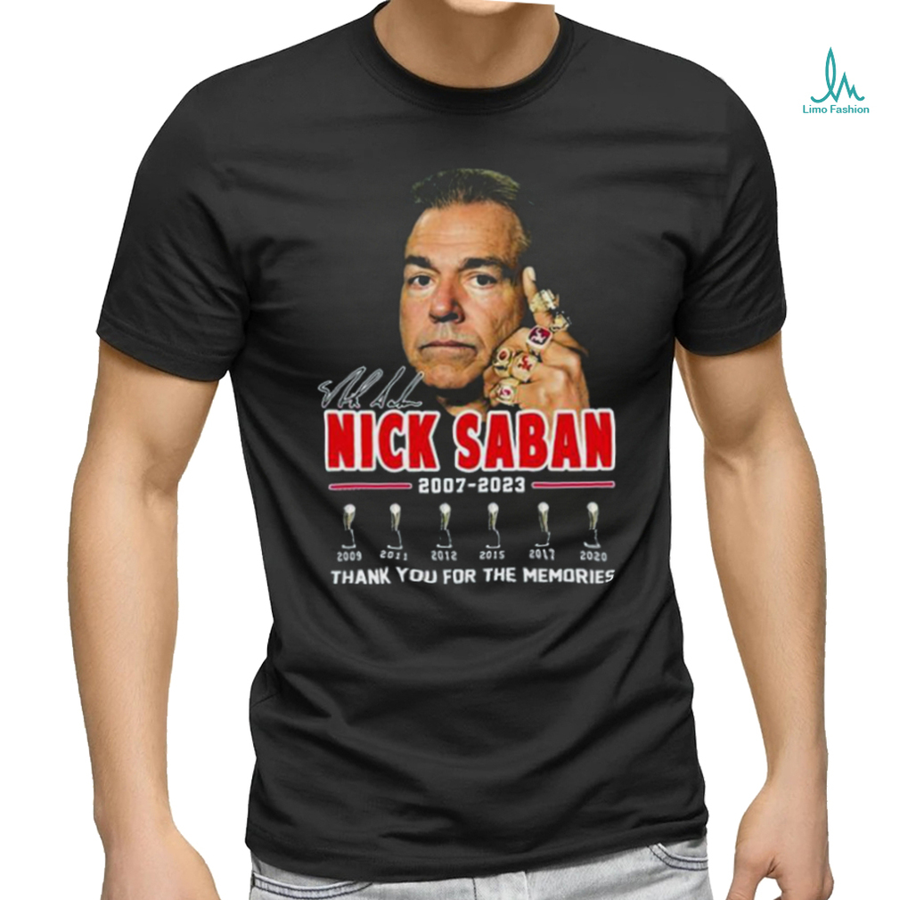 Nick Saban Thanks Coach And Roll Tide 2007 2023 Signature Shirt Nick Saban Thanks Coach And Roll Tide 2007 2023 Signature Shirt