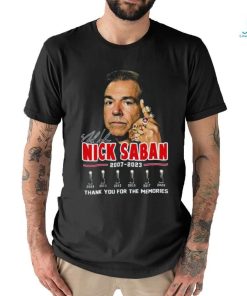 Nick Saban Thanks Coach And Roll Tide 2007 2023 Signature Shirt