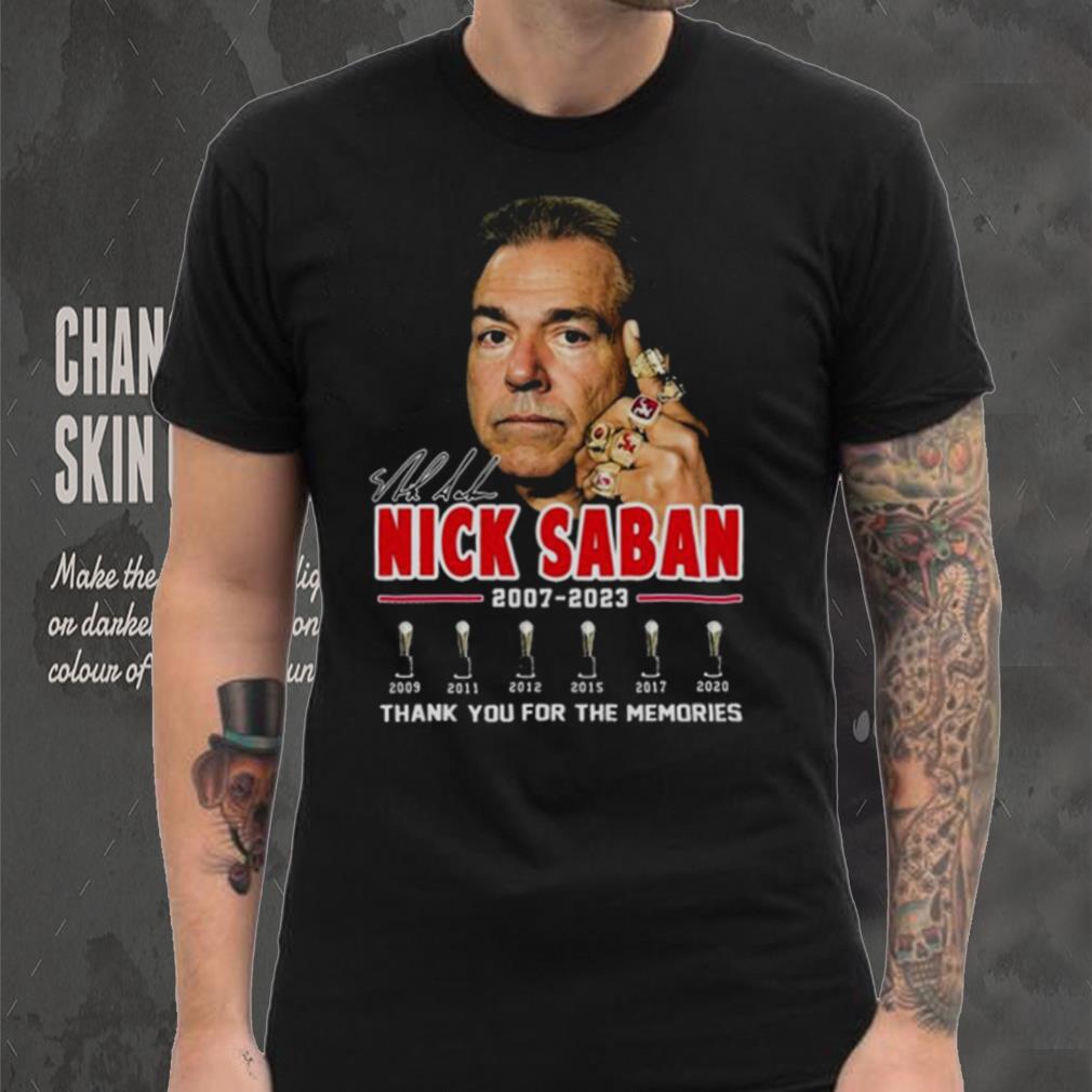 Nick Saban Thanks Coach And Roll Tide 2007 2023 Signature shirt Nick Saban Thanks Coach And Roll Tide 2007 2023 Signature shirt