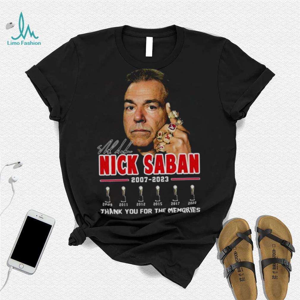 Nick Saban Thanks Coach And Roll Tide 2007 2023 Signature shirt Nick Saban Thanks Coach And Roll Tide 2007 2023 Signature shirt